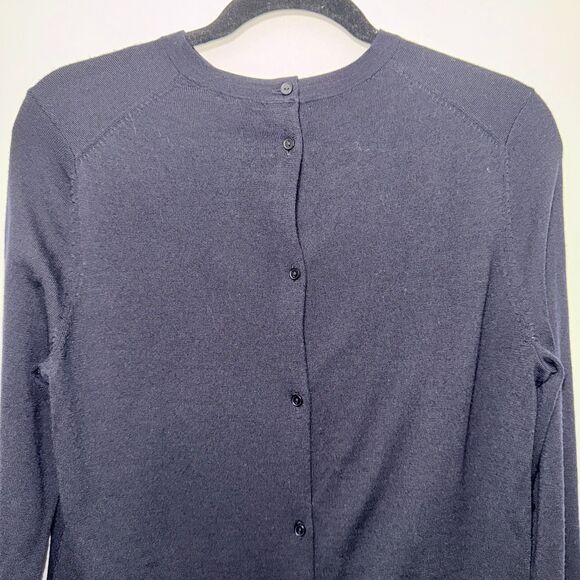 COS Wool/Silk Layered Sweater Tunic - Navy S - Picture 4 of 7